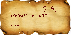 Török Villő névjegykártya
