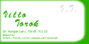 villo torok business card